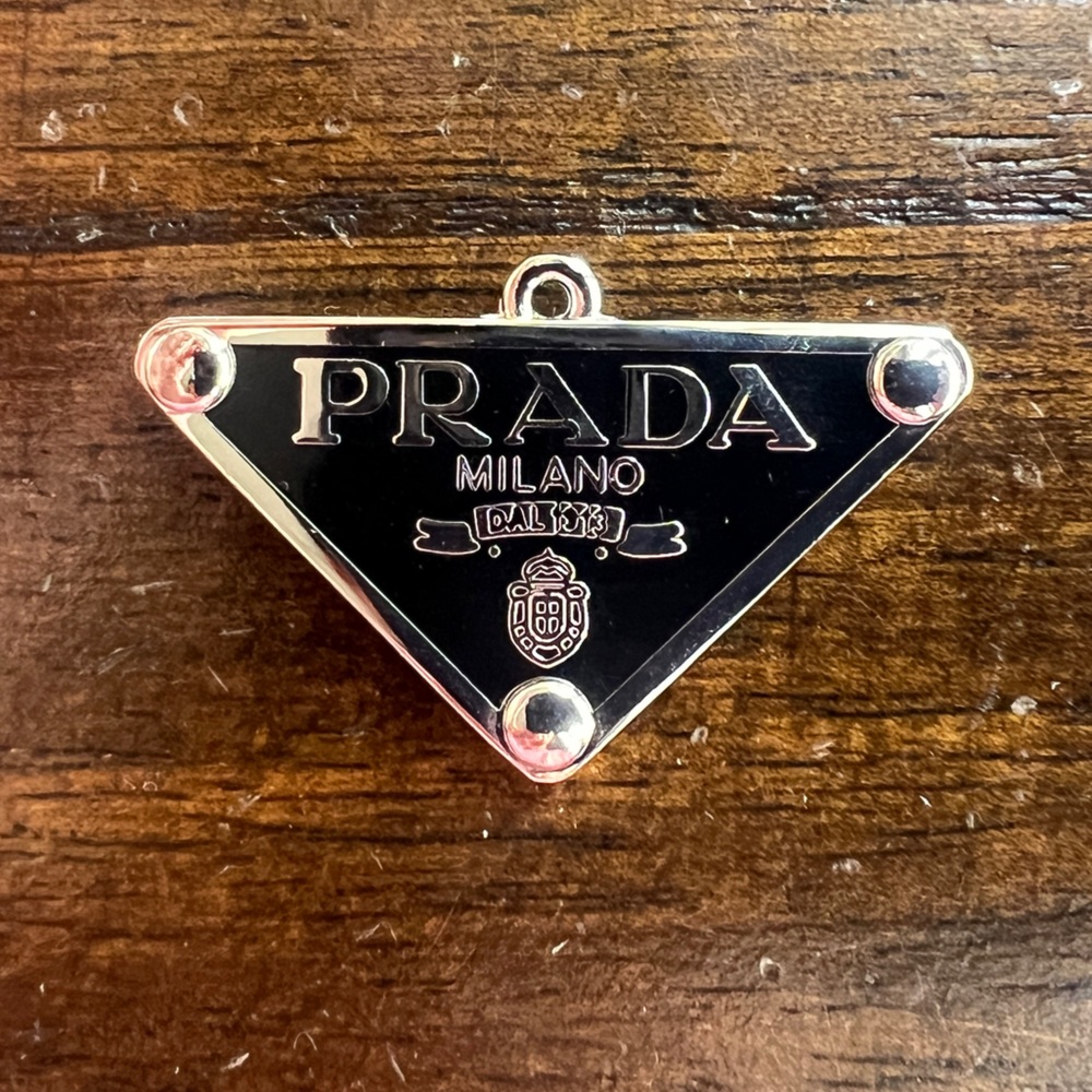 Prada Black/Silvef Triangle Zipper Pull Replacement